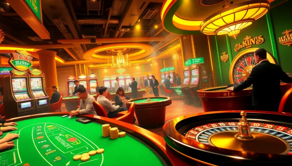 Experience the thrill of gambling at Kèo Nhà Cái 5 with players immersed in casino games.